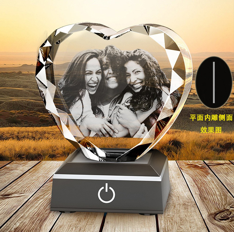 DL0038 하트형 다면체 중형 14*4*13cm (선물 상자 포장, 평면 내부 조각)