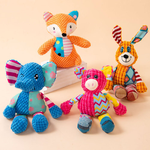 Amazon Bestselling New Arrival Plush Dog Toy, Puppy Chew-Resistant, Sound-Producing, Cartoon Cute Fox Figure