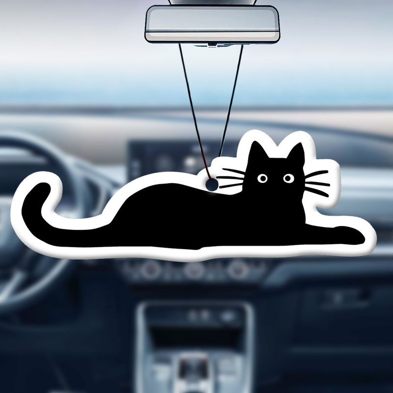 Car Aromatherapy Tablets Are Cool, Black Cat, Just and Go to the Car Interior Decoration Pendants to Remove Odors, Home Bedroom Ornaments