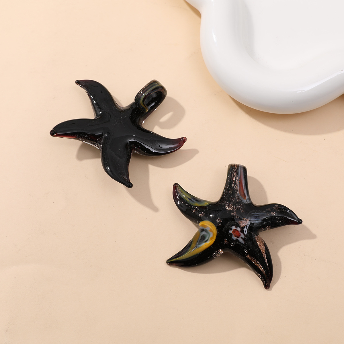 1g Weight Pendant Jewelry Making Type Charms, Earrings, Necklace Classification 1 Piece Quantity glass Material Starfish, Ocean Pattern All Seasons Season Marine Style Style 1 Piece Glass Starfish Ocean Pendant Charms Earrings Necklace 6