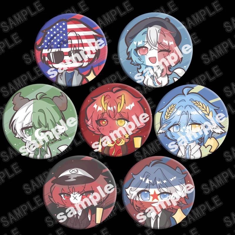 Nationally Proposed Five Constants: China, Germany, France, the United States, and the United Kingdom Surrounding Laser Badges, Biting Pain, Bag-Tipped Pins, Decorative Collectible Gifts