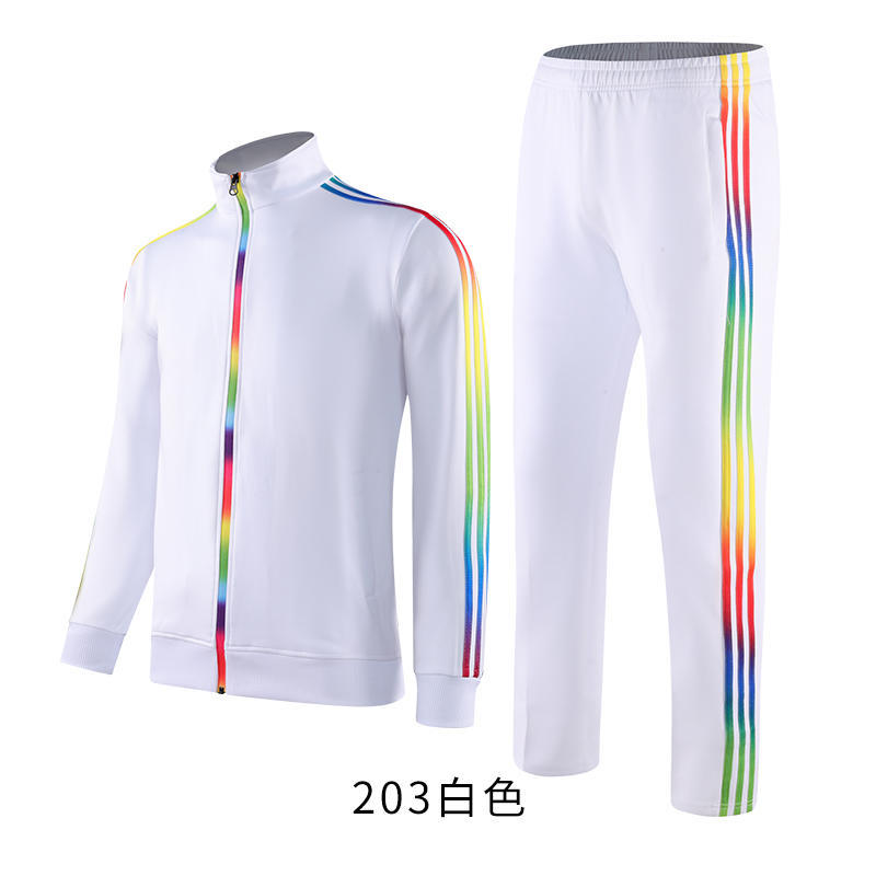 Factory direct batch 2023 autumn and winter new three bar sportswear suit long sleeve zipper jacket fashion school uniform appearance