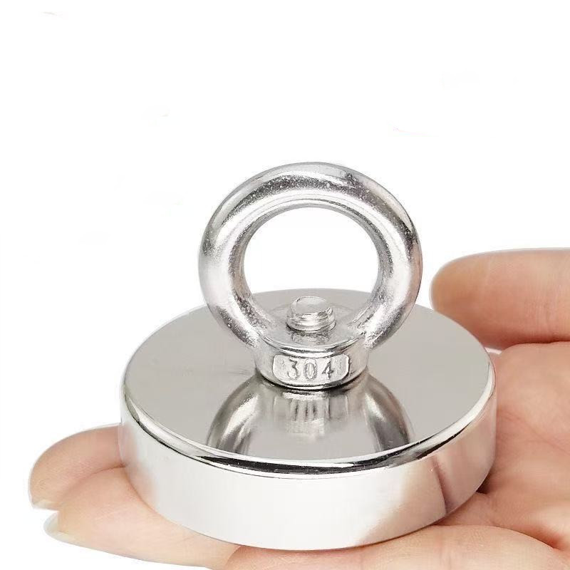 强力打捞磁铁钕铁硼吸铁石强磁圆形打捞强磁磁铁吸铁器锅磁