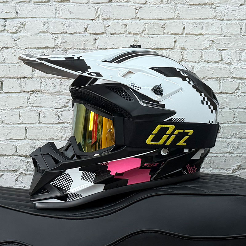 Orz Bicicleta de montaña Bicicleta Casco completo Casco de ciclismo Locomotora de carretera forestal todoterreno Niños Hombres y mujeres DH Reduce Light Bee AM