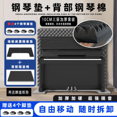 ピアノ用超防音綿、吸音・騒音低減、縦型バックパネル衝撃吸収パッド、家庭用断熱、取り外し可能な吸音綿