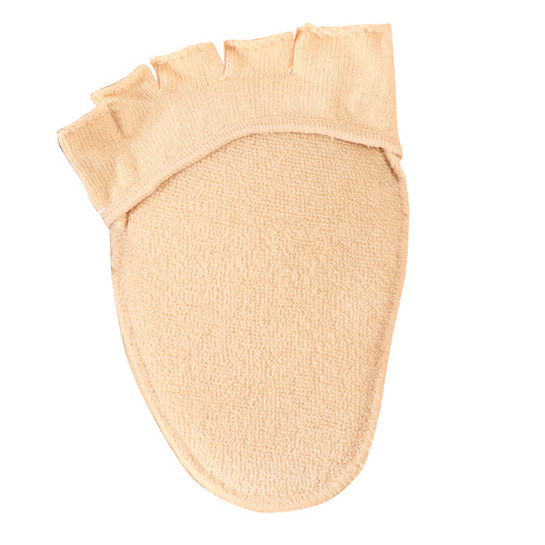 Foot pads big palm half five-toe socks split-toe socks women's summer invisible cotton socks sweat-absorbent non-slip rubber high-heeled shoes half-palm