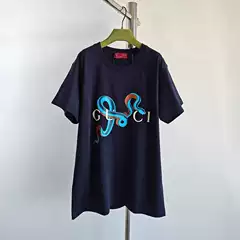 Correct Version 2025 Summer New Arrival GU Year of the Snake Limited Edition Letter Print Short-Sleeve T-Shirt for Men and Women