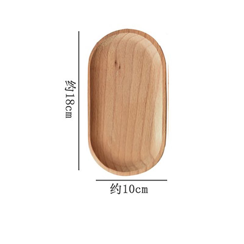 bandeja de madera de árbol de ebano, bandeja de almacenamiento de aire, plato de comedor oval japonés, pastel, pan, café, té, plato de madera sólida image 19