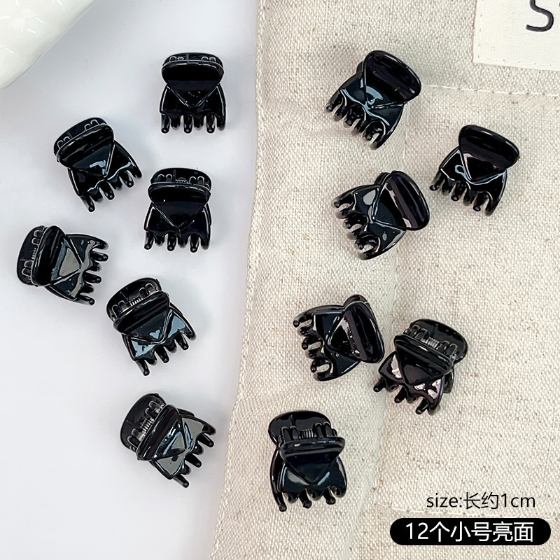 黒ミニ前髪クリッププリンセスヘッド小さなヘアクリップ女性のための 2025 新しいサイド前髪ヘアクリップヘアピン頭飾り|undefined