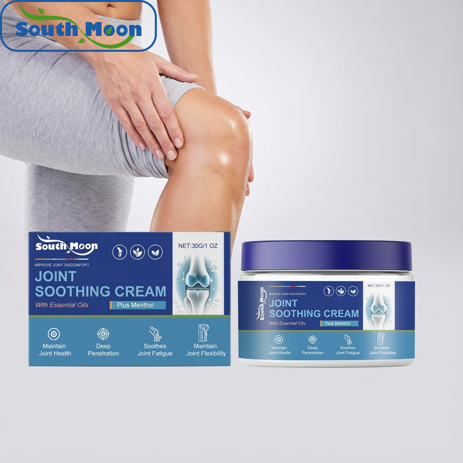 South Moon Joint Care Cream Is a Gentle Massage Cream for Daily Application on Wrists, Knees, and Foot Joints