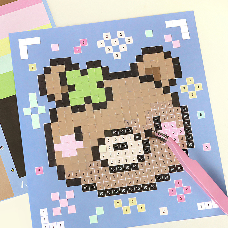 Letter Lovers Paper Edition Magic Fighting Bean Bubum Island Series Cute Animal Pixel Wind Pegatinas
