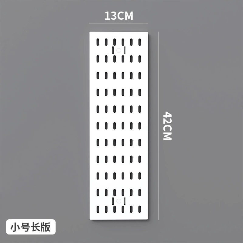 Perforated pegboard kitchen wall panel, modular thickened panels with accessories, white/black