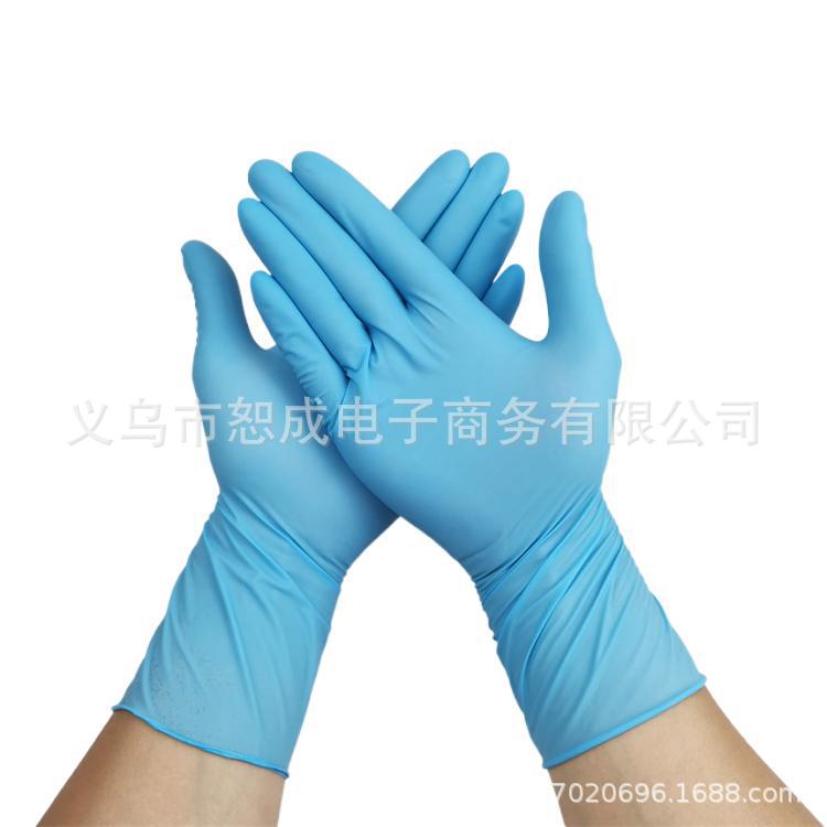 Factory produces disposable nitrile gloves that can be used for beauty and hair salons, kitchen and restaurant industrial production 3