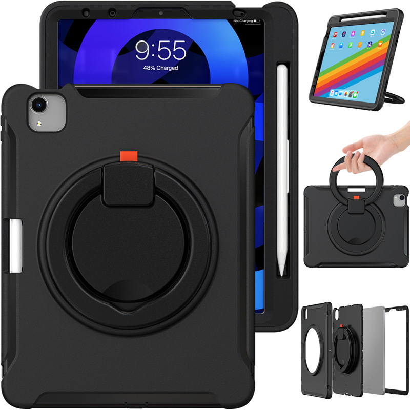Suitable for iPad Pro2021 Skin-Feel Tpu Tablet Case Bracelet Satchel Rotating Stand iPad Air4 Protective Case