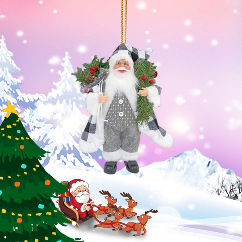 国境を越えた新しいサンタクロースの立ち姿アクリル平面ペンダントクリスマスツリーの小さなペンダントクリスマス装飾品|undefined