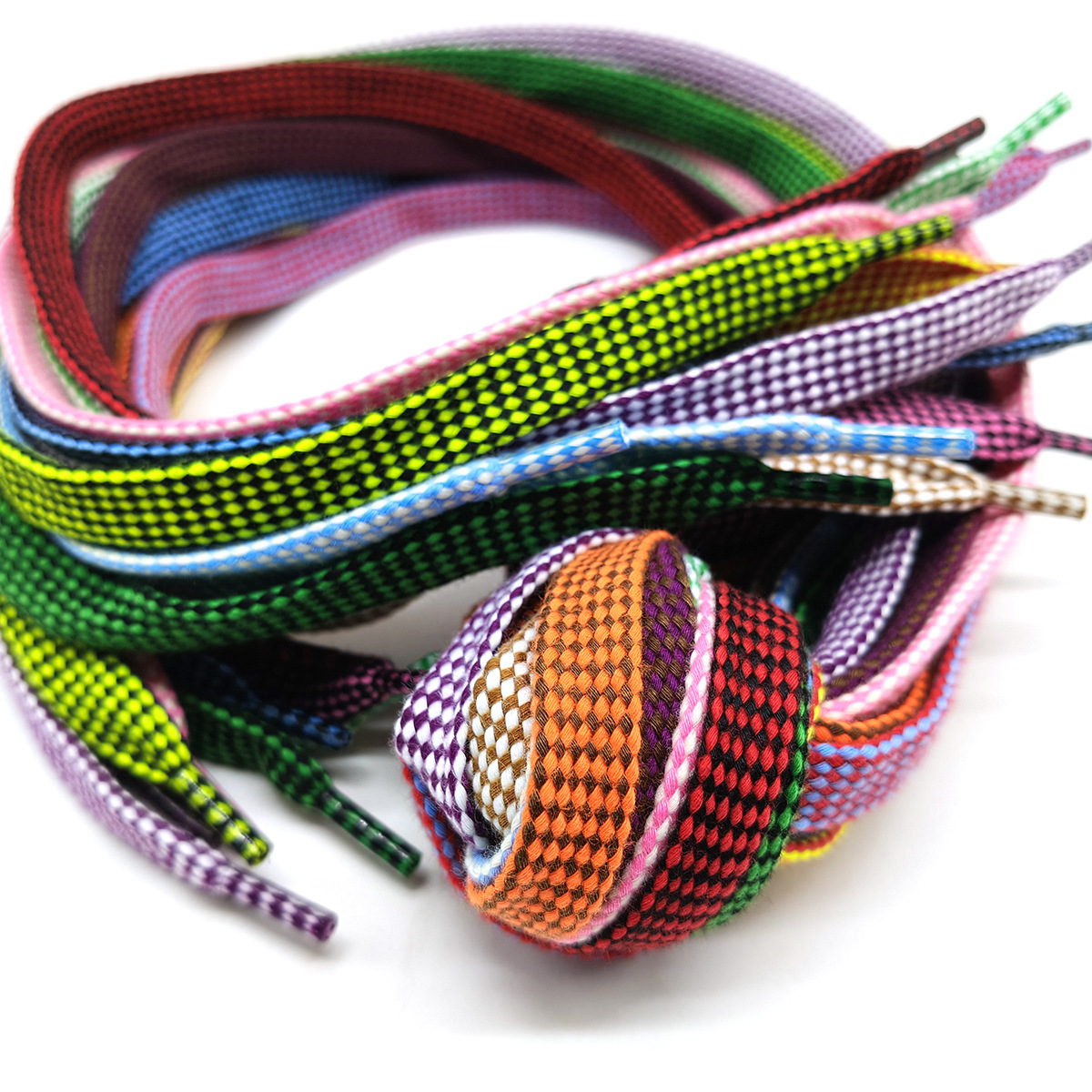 48 colores 10mm poliéster algodón color cuadrado hueco cordón de zapatos de doble capa cuerdas de cordón plano para zapatos blancos pequeños zapatos deportivos