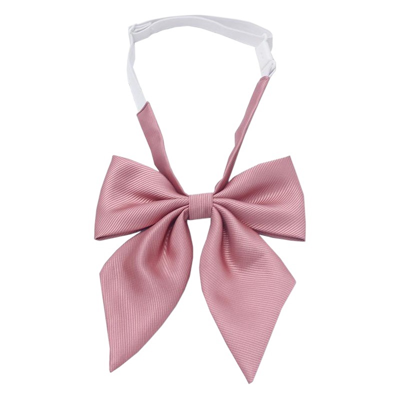 Fábrica en stock al por mayor ángulo puntiagudo sarga fina pajarita collar flor chica estilo coreano color sólido pluma raíz arco JK pajarita