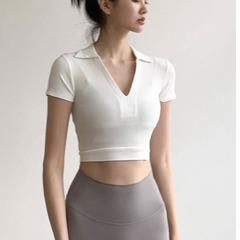 Yoga clothes short sleeve casual sports top summer breathable quick-dry professional training running fitness t-shirt for women