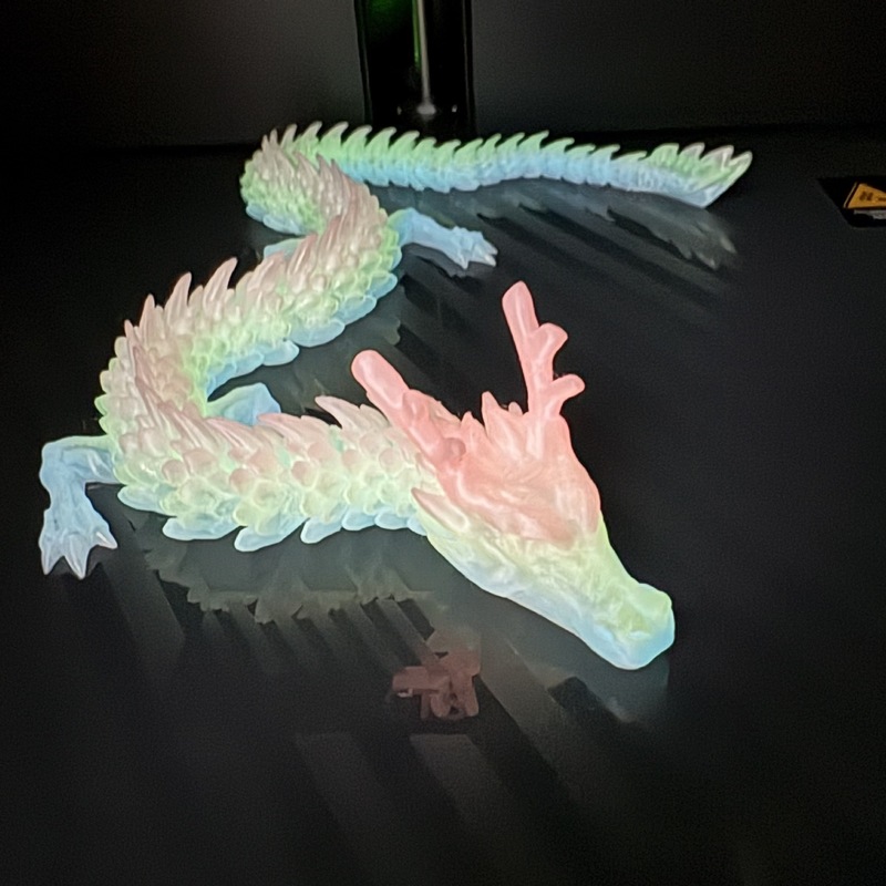 3d打印中国龙儿童玩具3D龙手办造景摆件礼物工艺品龙蛋夜光彩虹|undefined