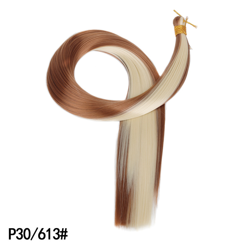 外贸欧美化纤直丝发把straight bulk hair高温丝接发直条发把批发|undefined