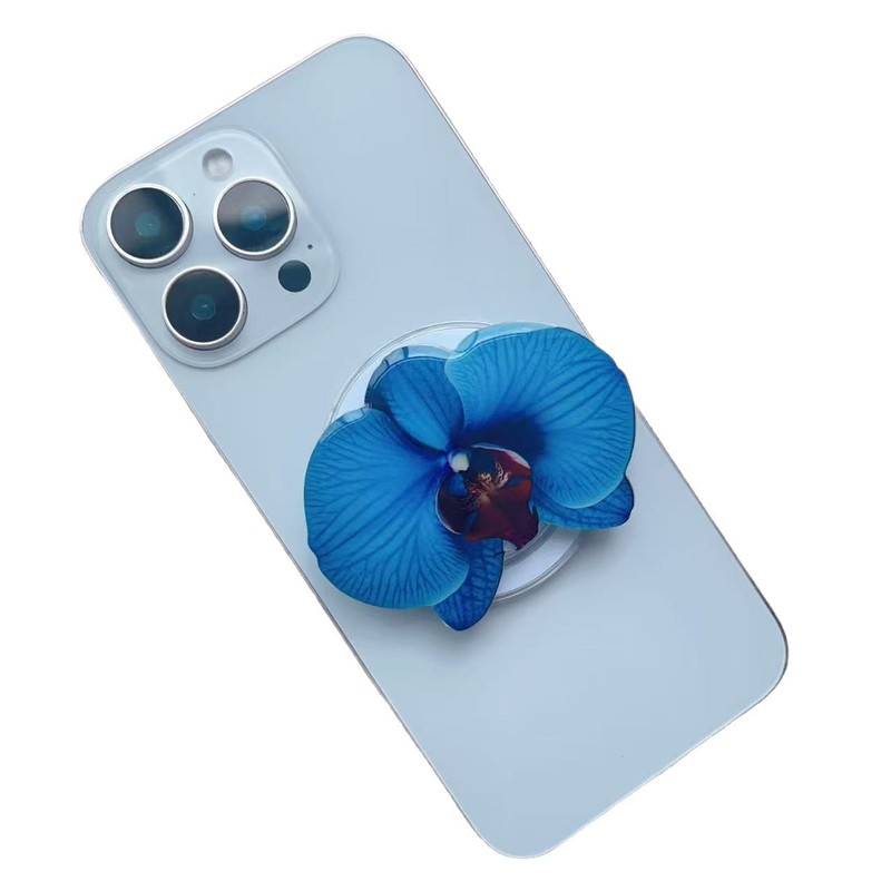 ins オーキッドアクリル接着剤磁気携帯電話ホルダーデスクトップ折りたたみポータブルオーキッド磁気携帯電話ホルダー|undefined