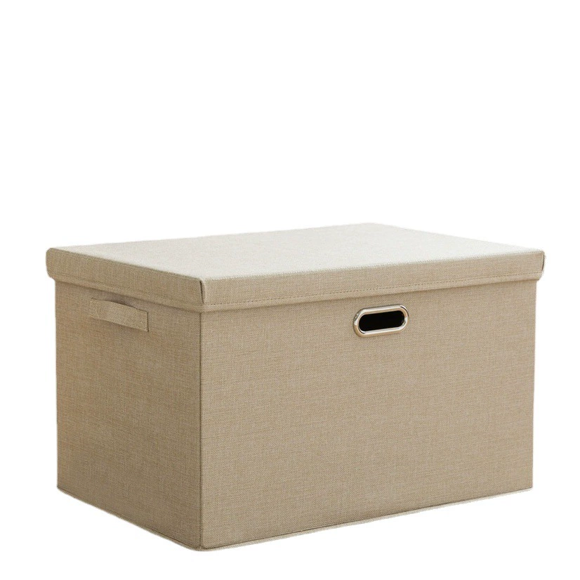 Трансграничный ящик для хранения хлопка и льна с крышкой, складной настольный органайзер, игрушки, одежда, ящик для хранения в гардеробе, ящик для хранения оптом