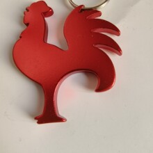 厂家供应定多色铝合金鸡形开瓶器 可印logo厨房用具啤酒启瓶器