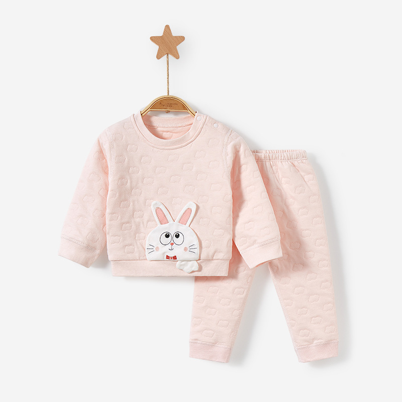 Ropa interior térmica para niños otoño e invierno Bebé acolchado niños y niñas bottoming conjunto de dos piezas bebé otoño ropa pantalones largos traje