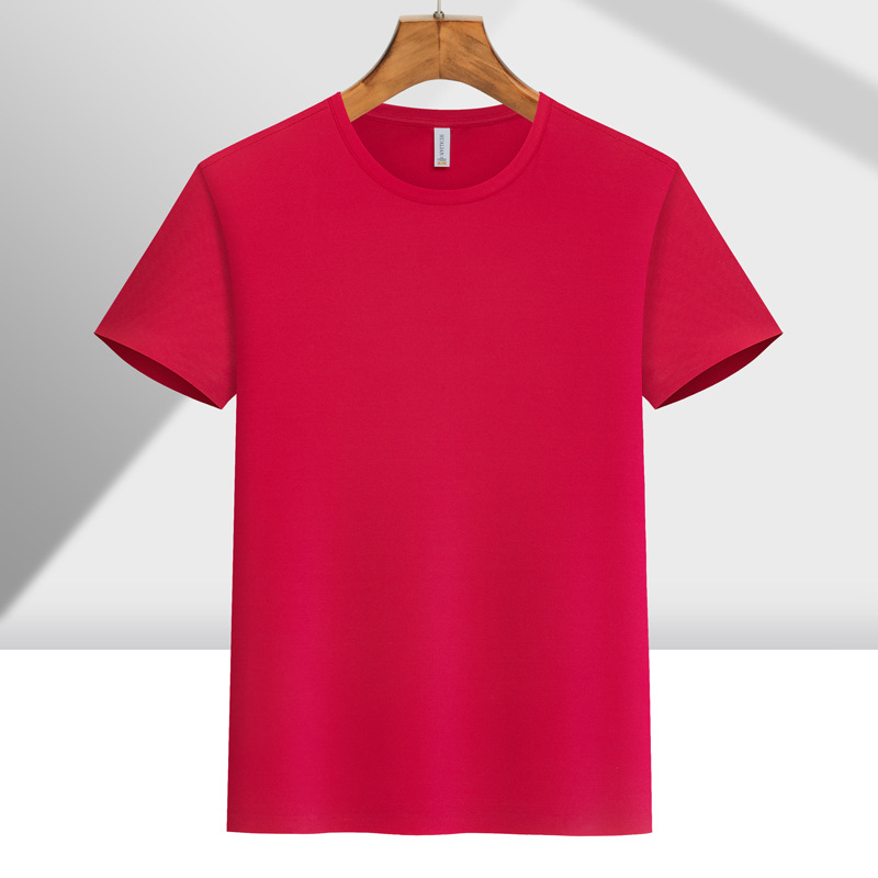 Camiseta de trabajo de alta gama, sin costuras, de nailon, con cuello redondo, manga corta, impresión de logotipo personalizado, uniforme de equipo para hombres y mujeres, bordado deportivo ejecutivo.