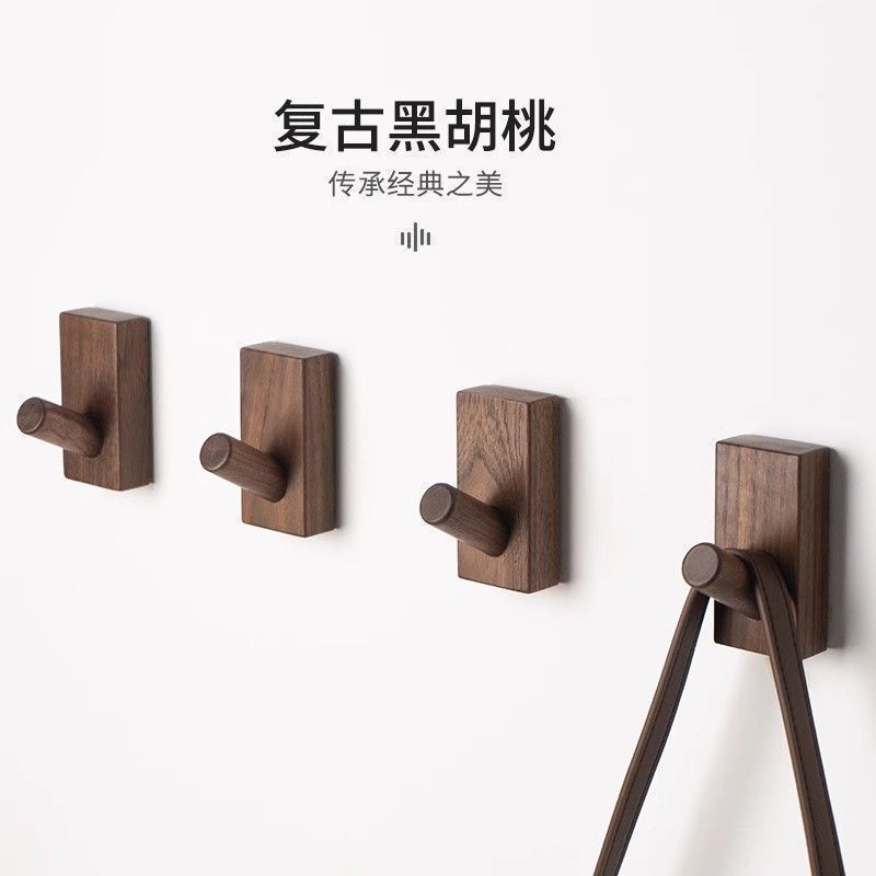 Clothes Hook Behind the Entrance Door, Scandinavian Style Punch-Free Hook, Super Strong Adhesive, Universal for Entrance, Kitchen, Bedroom and Living Room