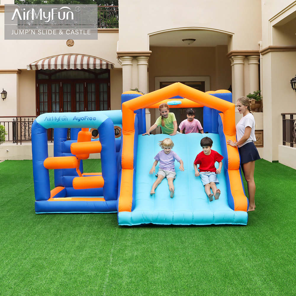 AMF inflatable castillo infantil inflatable casero cama trampolín interior y exterior castillo infantil casero inflatable tobogan