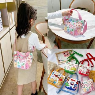2024 New Internet Celebrity Children's Crossbody Bag Girls Fashion Cute Baby Small Bag Girls Shoulder Canvas Bag