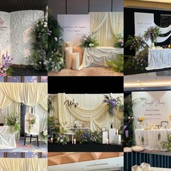 配饰奶油纱幔风牛奶丝婚礼弹力布婚礼新中式艺婚庆布舞台装饰布置