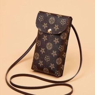 New Mini Small Bag All-match Satchel Multi-layer Bag Female Student Mobile Phone Bag Female Retro Korean Printed Portable Change