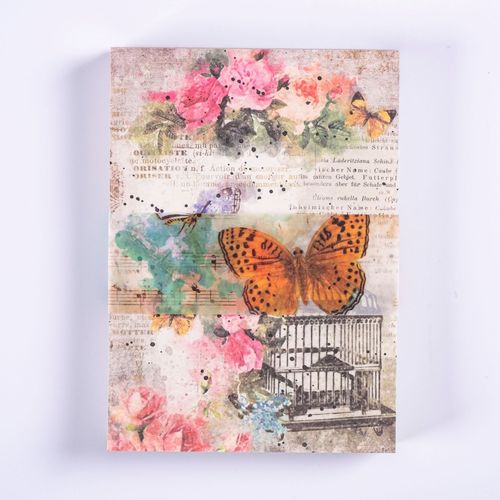 Beautiful Day Material Book, Wind Flower Message Series, 8 Choices of Retro Literary Book Materials, Decorative Stickers