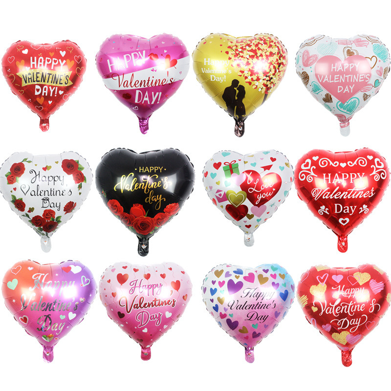 Cross-border New 18-inch Happy Valentine's Day Aluminum Film Balloon LOVE Aluminum Foil Balloon Wedding Tanabata Festival Layout Cross-border New 18-inch Happy Valentine's Day Aluminum Film Balloon LOVE Aluminum Foil Balloon Wedding Tanabata Festival Layout
