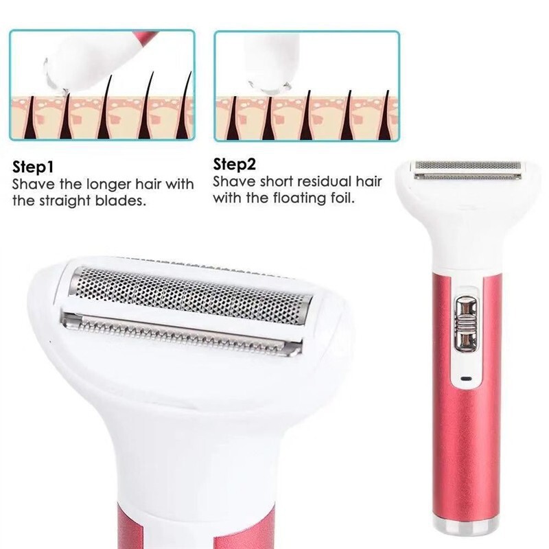 外国貿易新製品 5-in-1 女性用電気脱毛器多機能眉毛トリマーミニ脱毛器鼻毛シェーバー|undefined