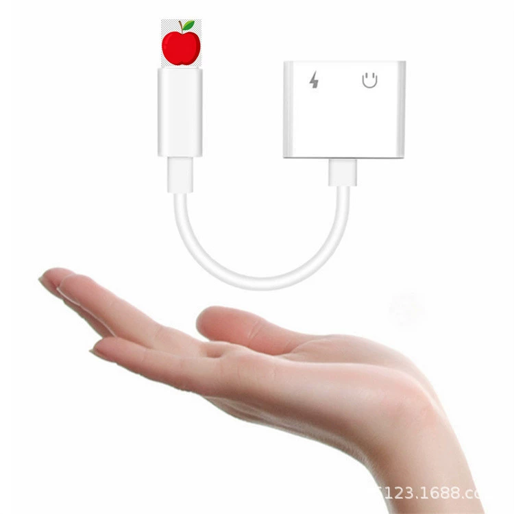 Apple, compatible mobile phone charging, headphones, adapter cable, 2 in 1