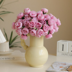 新商品のシミュレーション27頭の小さいお茶のつぼみの結婚祝いの家の装飾の造花の絹の花の撮影の部品は小さいお茶のつぼみをシミュレーションします。