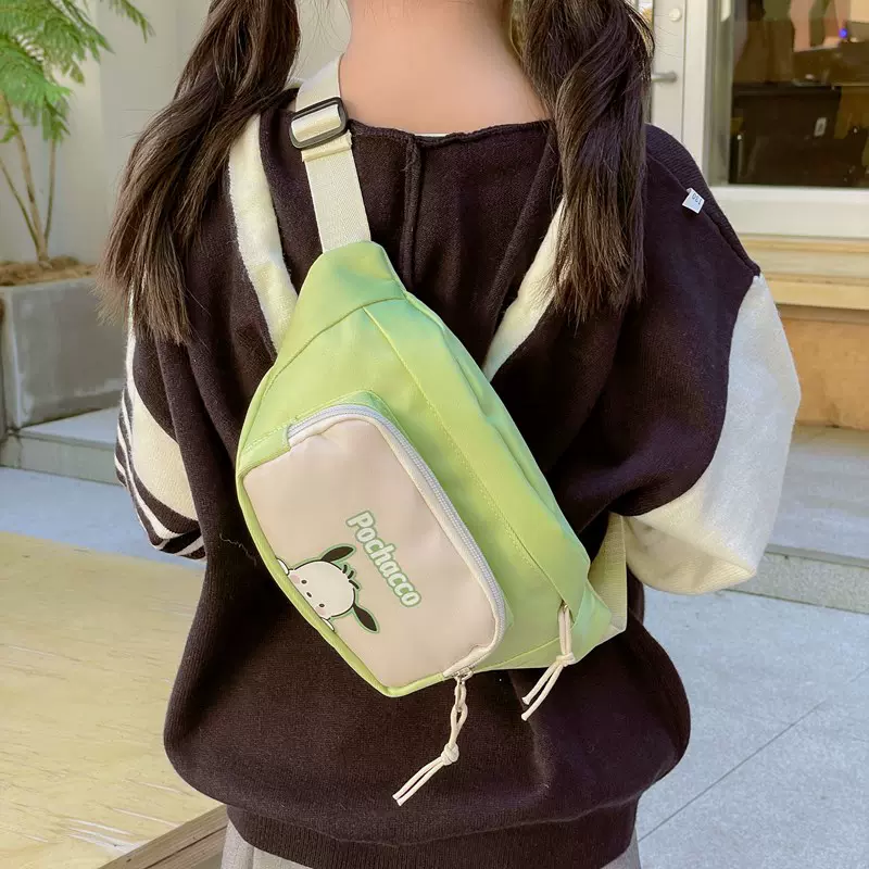 儿童包包可爱卡通男童胸包女孩外出印花小宝宝腰包男孩手机单肩包