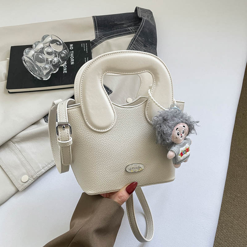 Transfronterizos Europa y América diaria sensación litchi mini bolso de mano nicho padres e hijos bolso de cubo de dopamina lindos mochila image 7