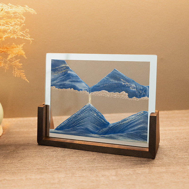 3D 플립 수영장 그림 장식품 유리 공예 선물 홈 장식 회전 광장 수영장 그림 집들이 선물