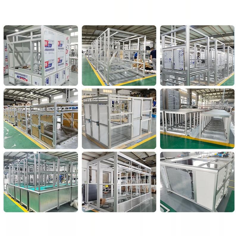 ♡定 做工业铝型材框架自动化机器设备支架铝型材围栏工业铝合金