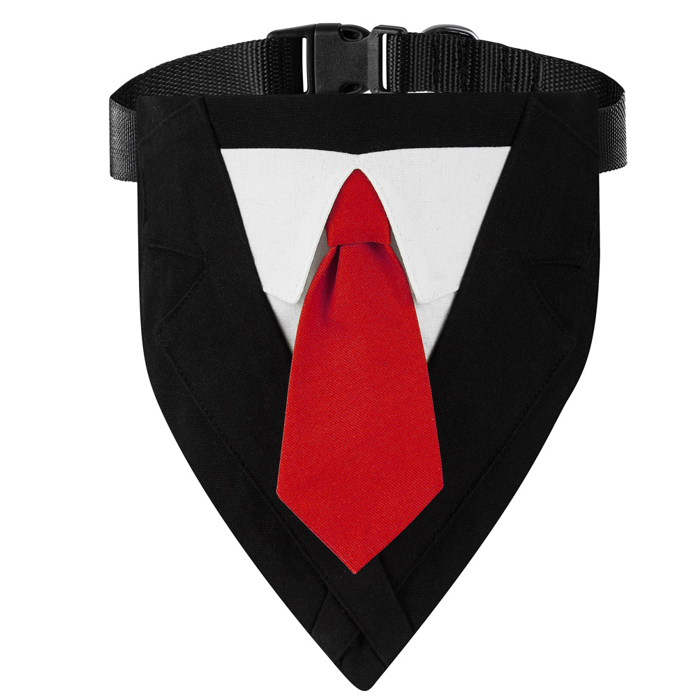 Cross-border exclusivo nuevo traje popular perro triángulo bufanda corbata mascota perro saliva toalla bufanda de la boda
