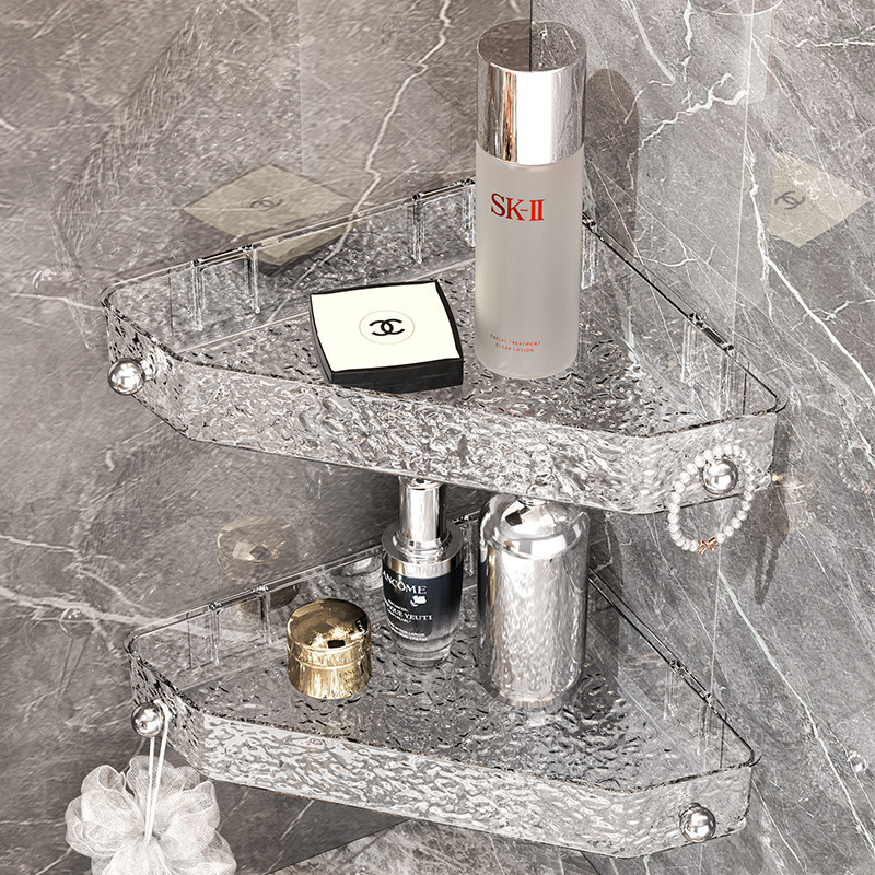 Punch-free bathroom triangle storage rack wall-mounted toilet toilet washstand wall-mounted storage rack