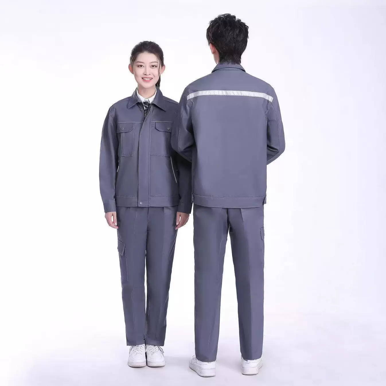 春秋长袖工作服套装男汽车美容售后车间维修汽修工装女工作服