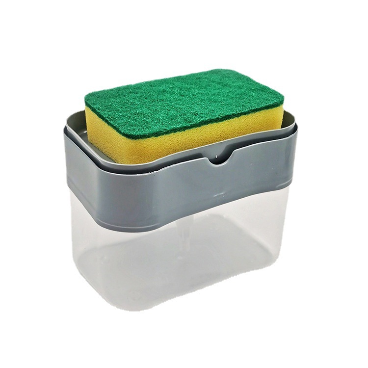 Cepillo de cocina caja de detergente líquido dispensador automático de líquido tipo de prensa caja de salida de líquido automático estropajo plato cepillo caja de jabón image 7