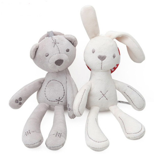 Baby car toys, stroller pendant, rabbit, bear, elephant, wind chime, bed hanging educational doll, plush cloth rattle