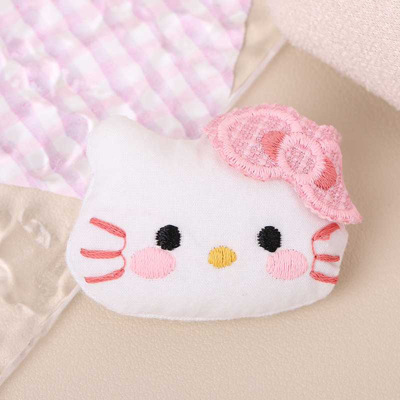 可爱kitty猫辅料日系卡通布艺猫咪服饰配件 甜美蝴蝶结KT猫辅料|undefined