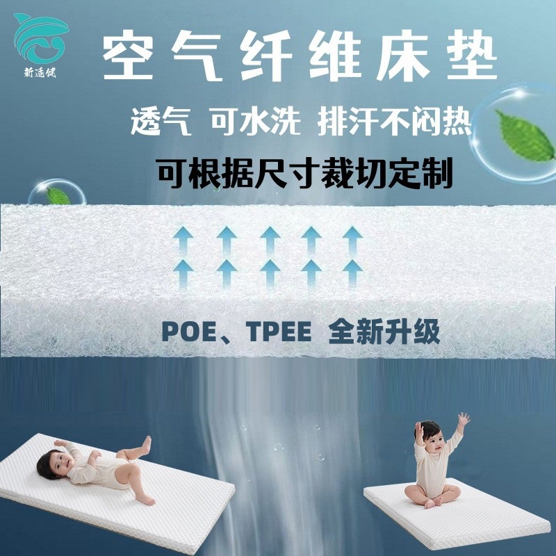 4D Air Fiber Mattress for Children, Infants, and Students, Foldable Splicing Bed, Tpee Bay Window Washable Poe Tatami